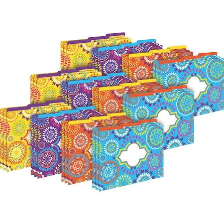 Barker Creek Moroccan Designer Letter-Size File Folders, Multi-Design Set, 36/Package 3933